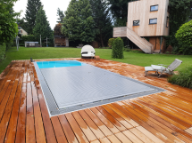 Unterflur-Lattenrost-Schwimmbadabdeckung 7x3m